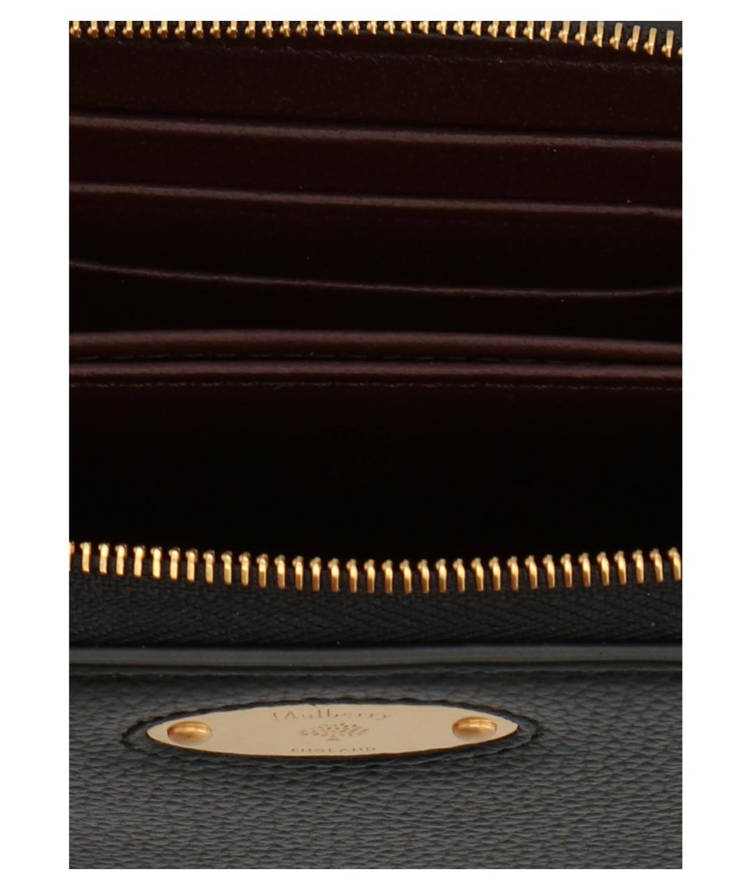 MULBERRY Черный кожаный кошелек, фото 3