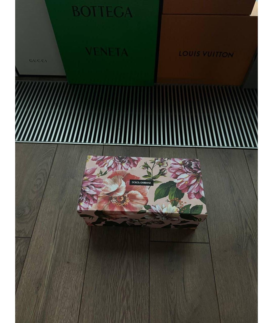 DOLCE&GABBANA Черные кожаные шлепанцы, фото 5