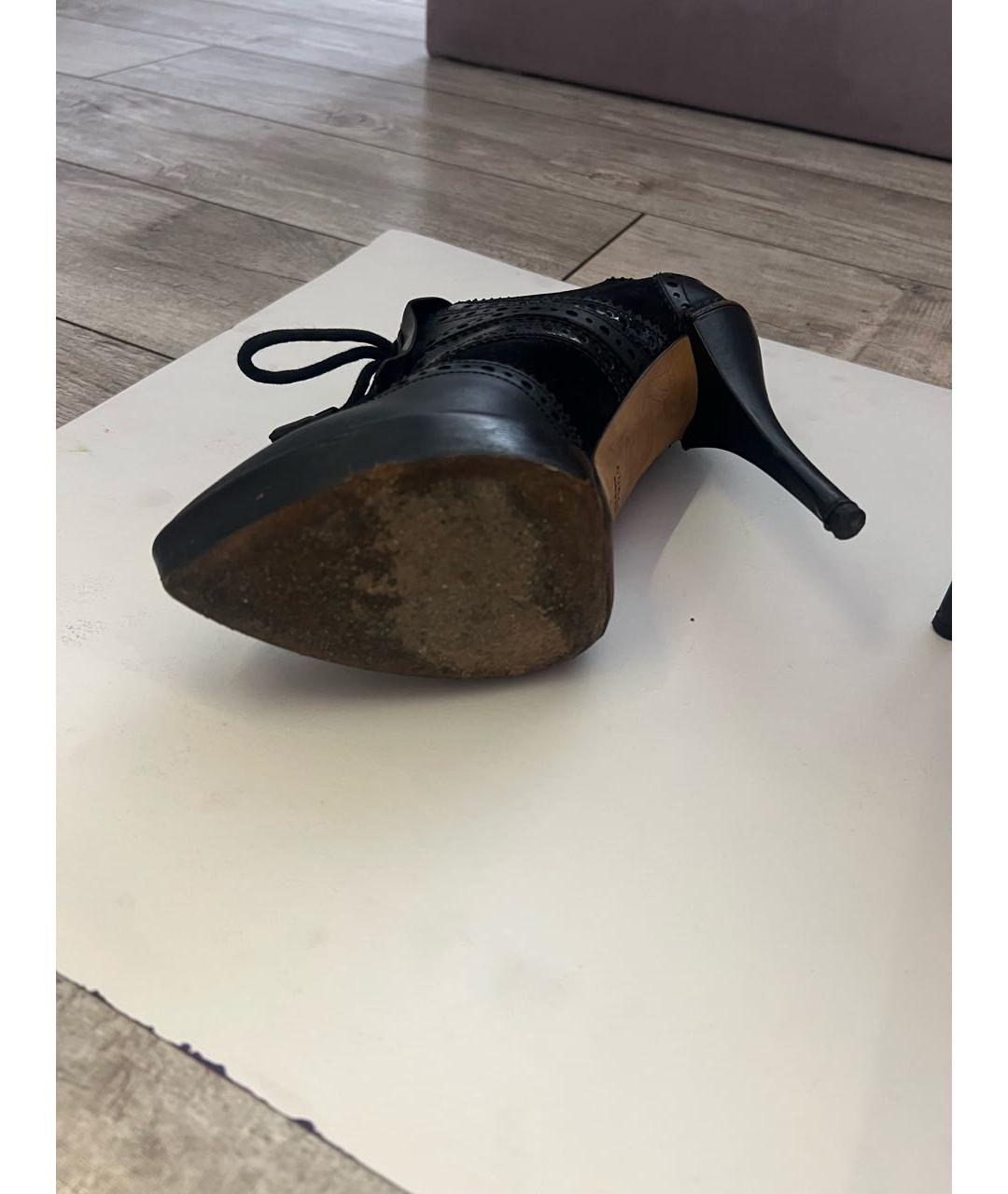 GUCCI Черные кожаные ботильоны, фото 4