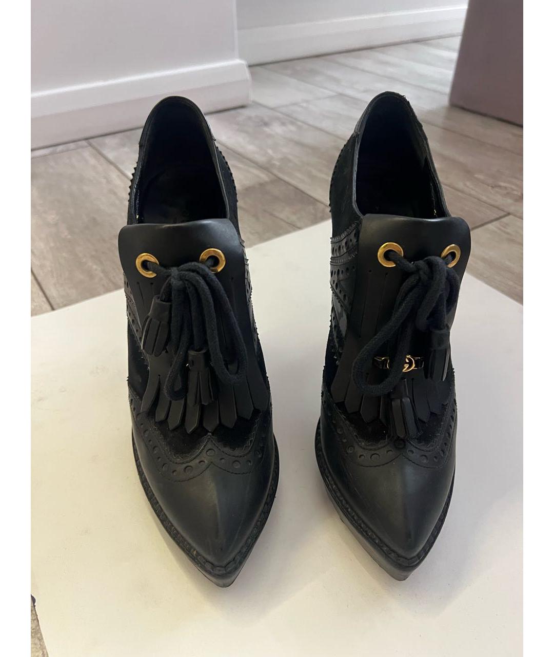 GUCCI Черные кожаные ботильоны, фото 2