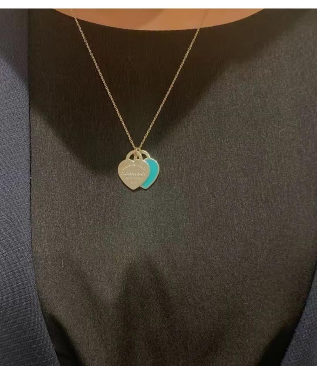 TIFFANY&CO Бирюзовая серебряная подвеска, фото 6