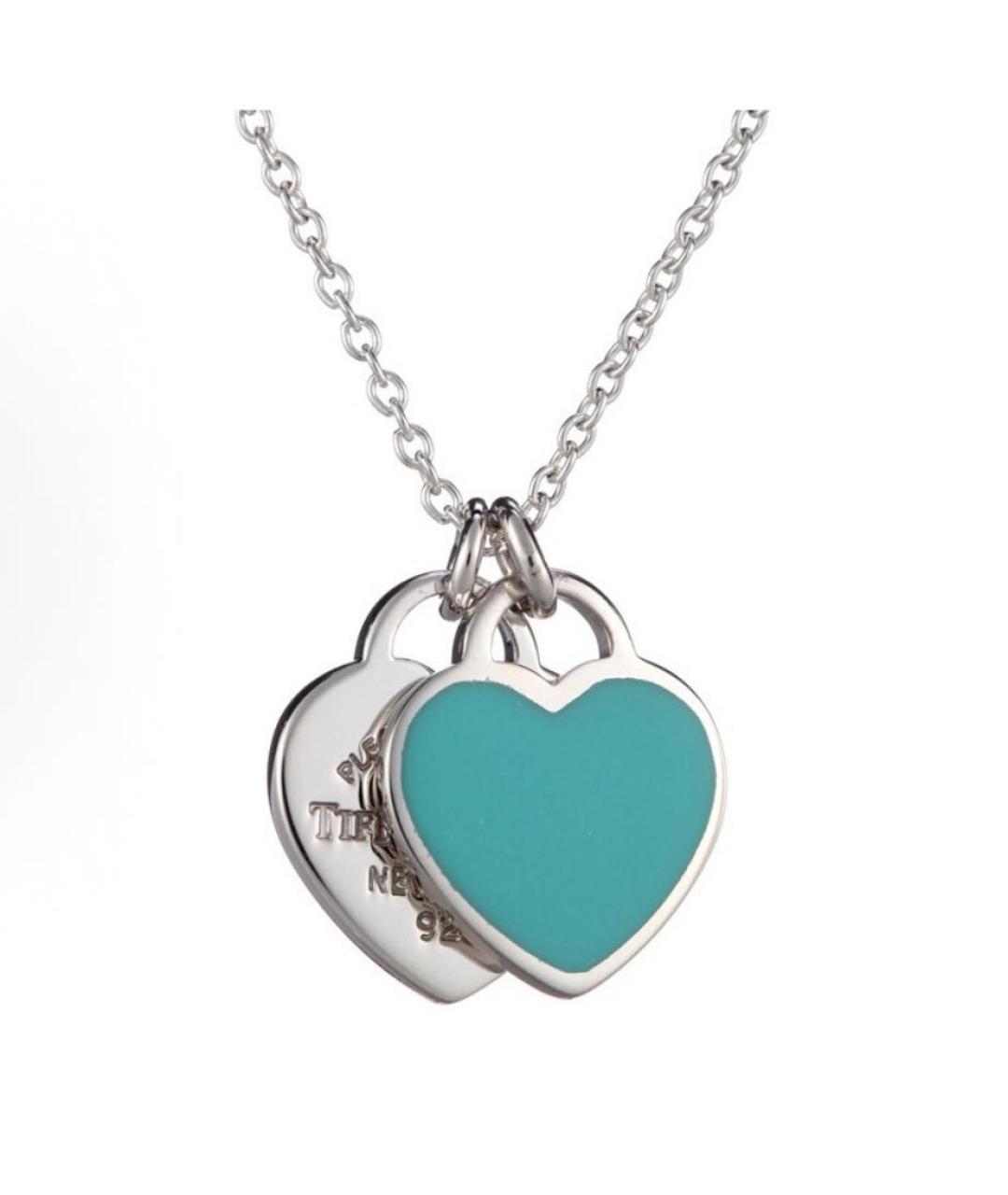 TIFFANY&CO Бирюзовая серебряная подвеска, фото 2