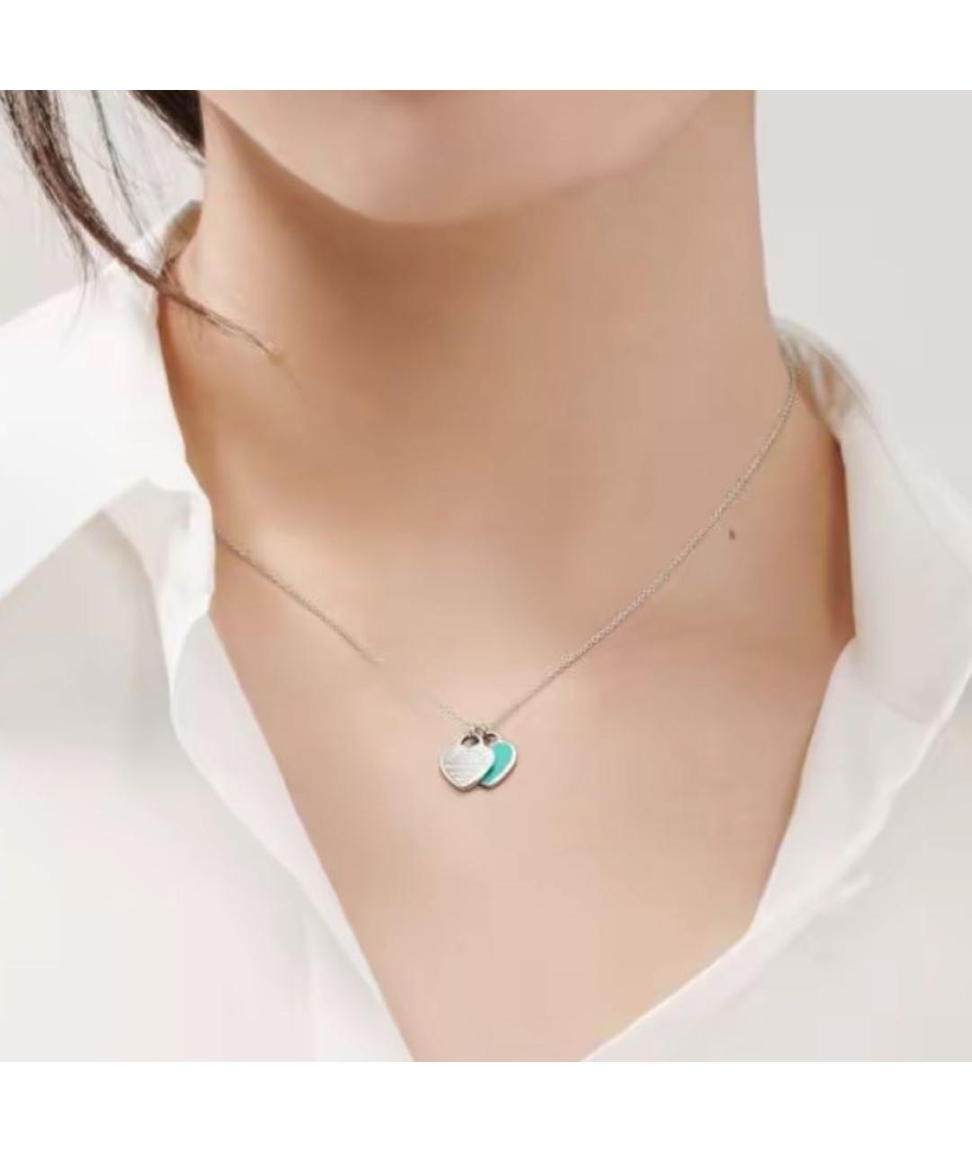 TIFFANY&CO Бирюзовая серебряная подвеска, фото 4