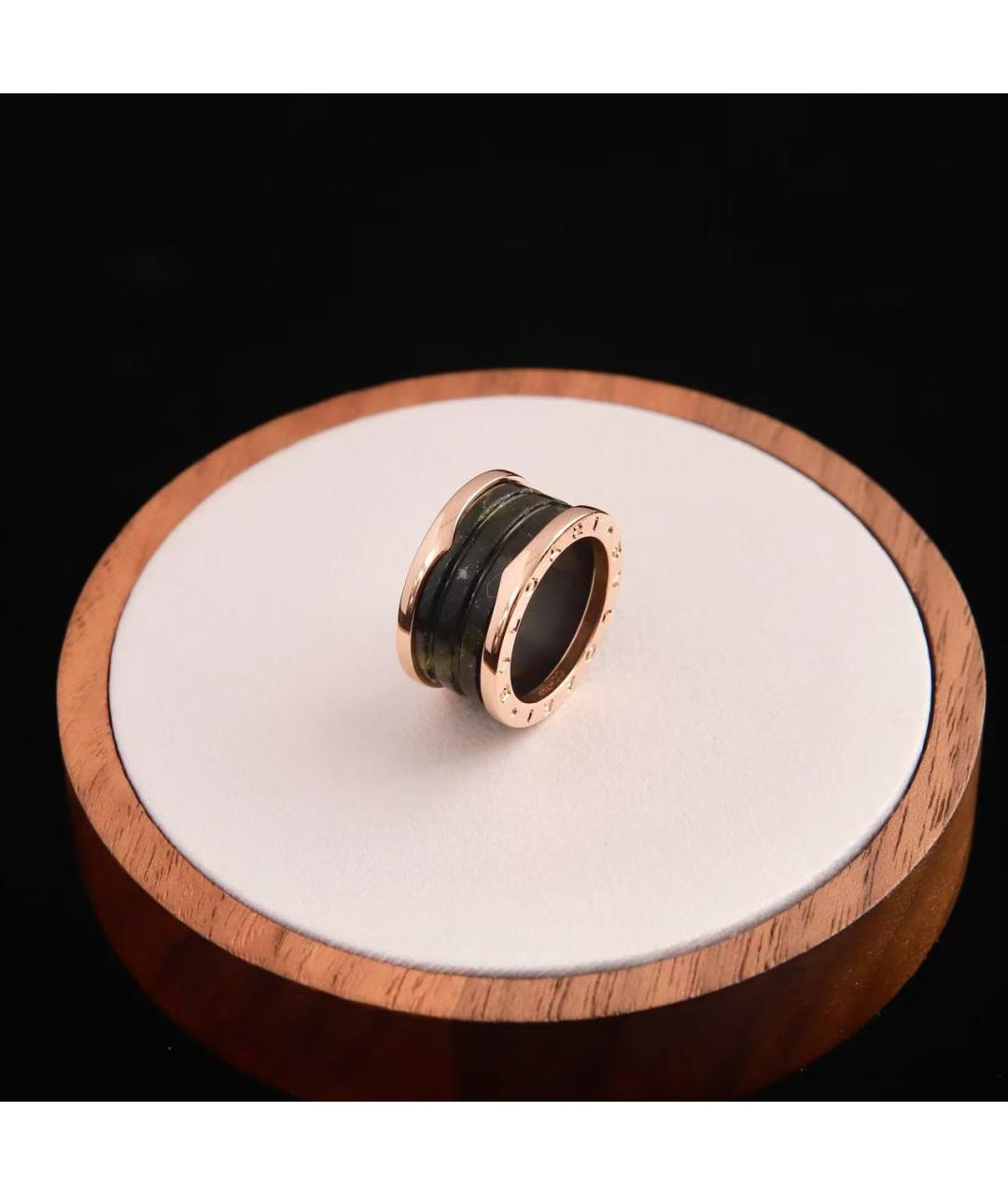 BVLGARI Черное кольцо из розового золота, фото 2