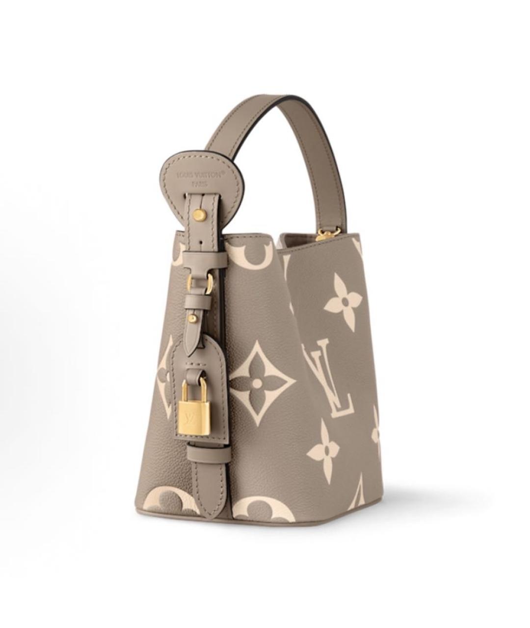 LOUIS VUITTON Серая кожаная сумка тоут, фото 2