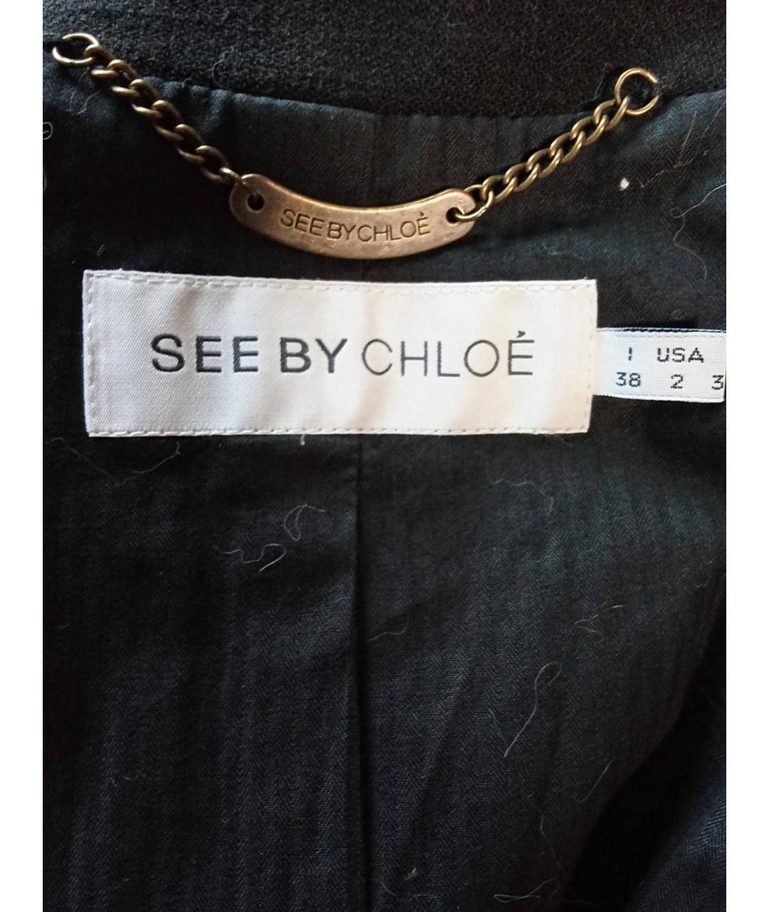 SEE BY CHLOE Черное пальто, фото 3