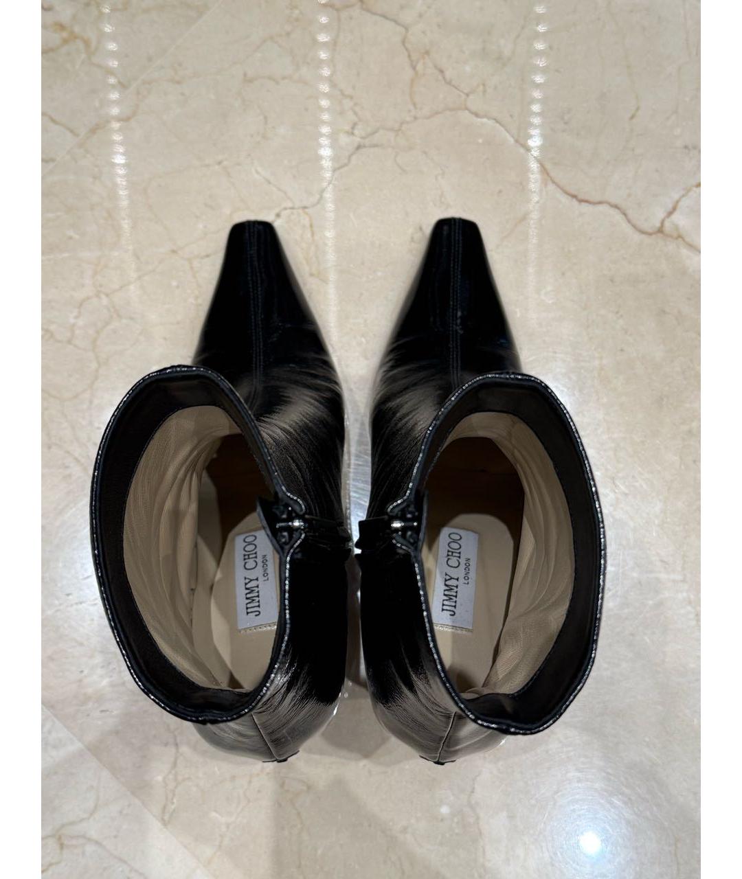 JIMMY CHOO Черные ботильоны из лакированной кожи, фото 3