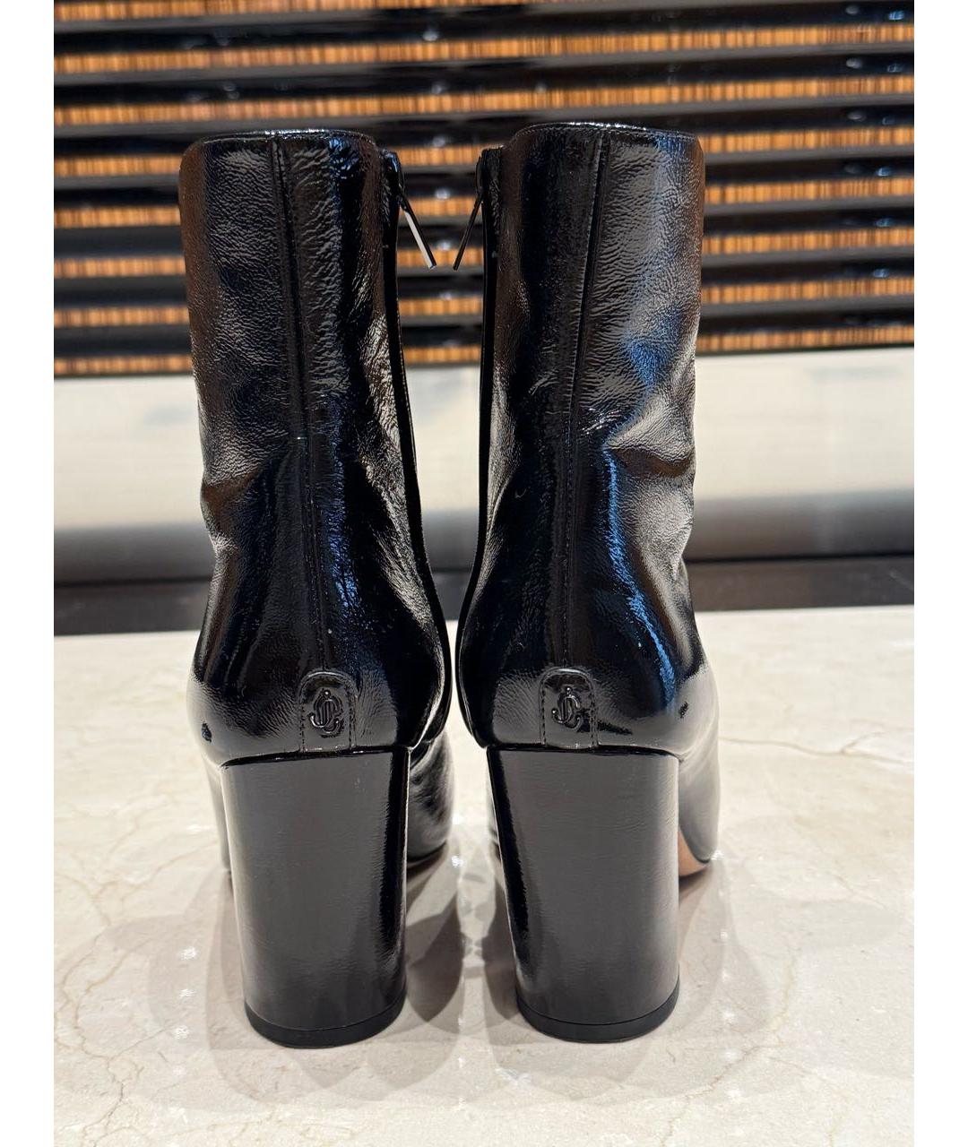 JIMMY CHOO Черные ботильоны из лакированной кожи, фото 4