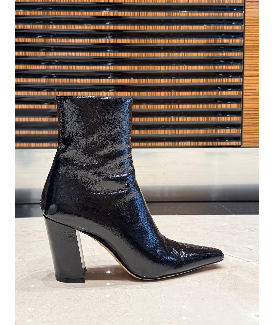 JIMMY CHOO Черные ботильоны из лакированной кожи, фото 6