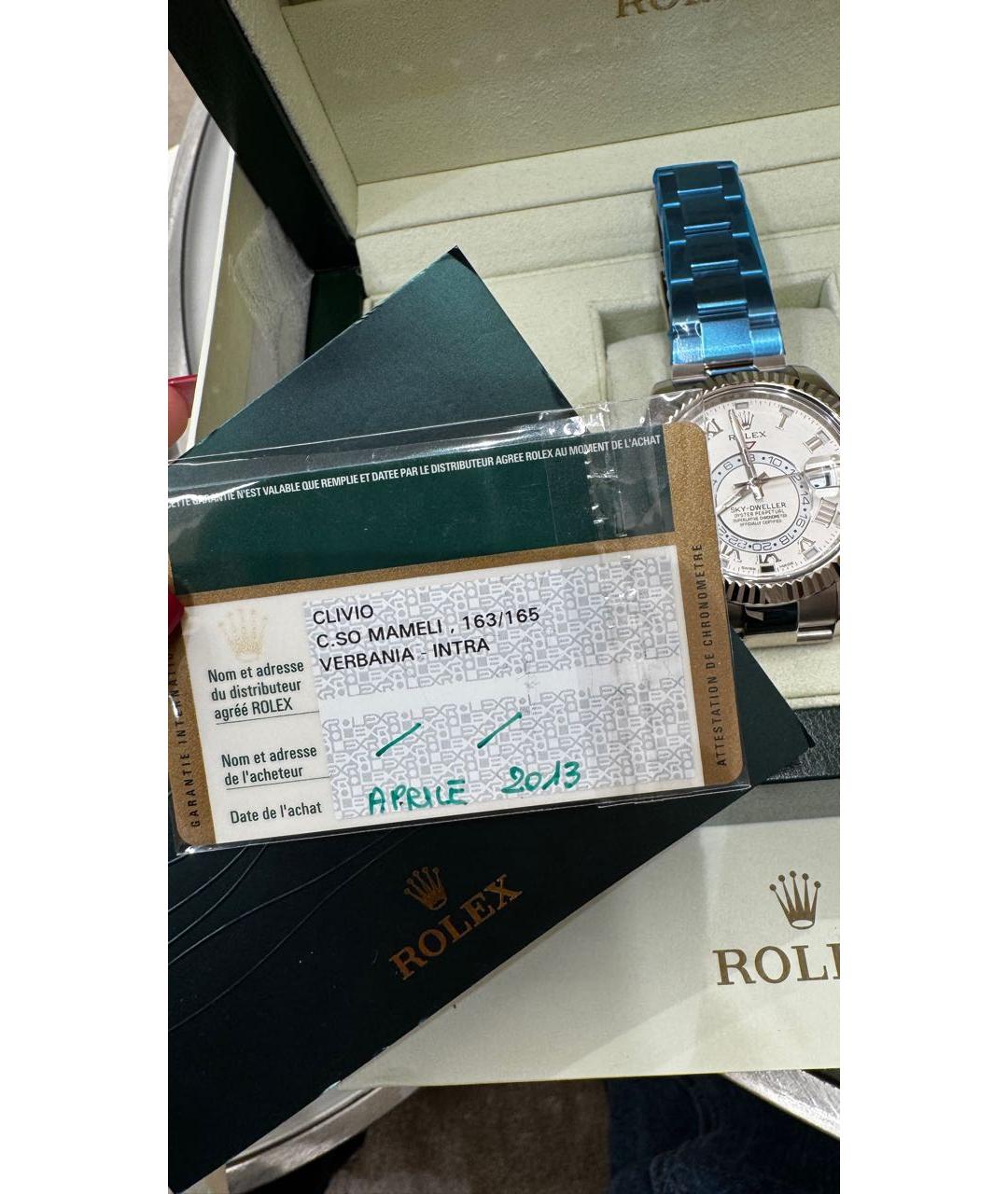 ROLEX Серебряные часы из белого золота, фото 7