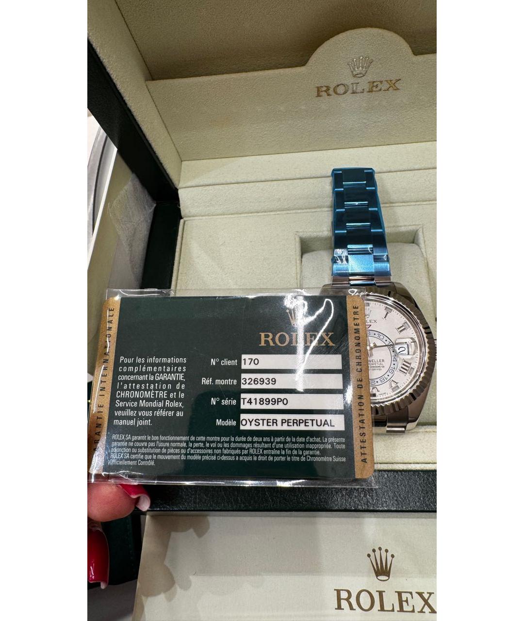 ROLEX Серебряные часы из белого золота, фото 6