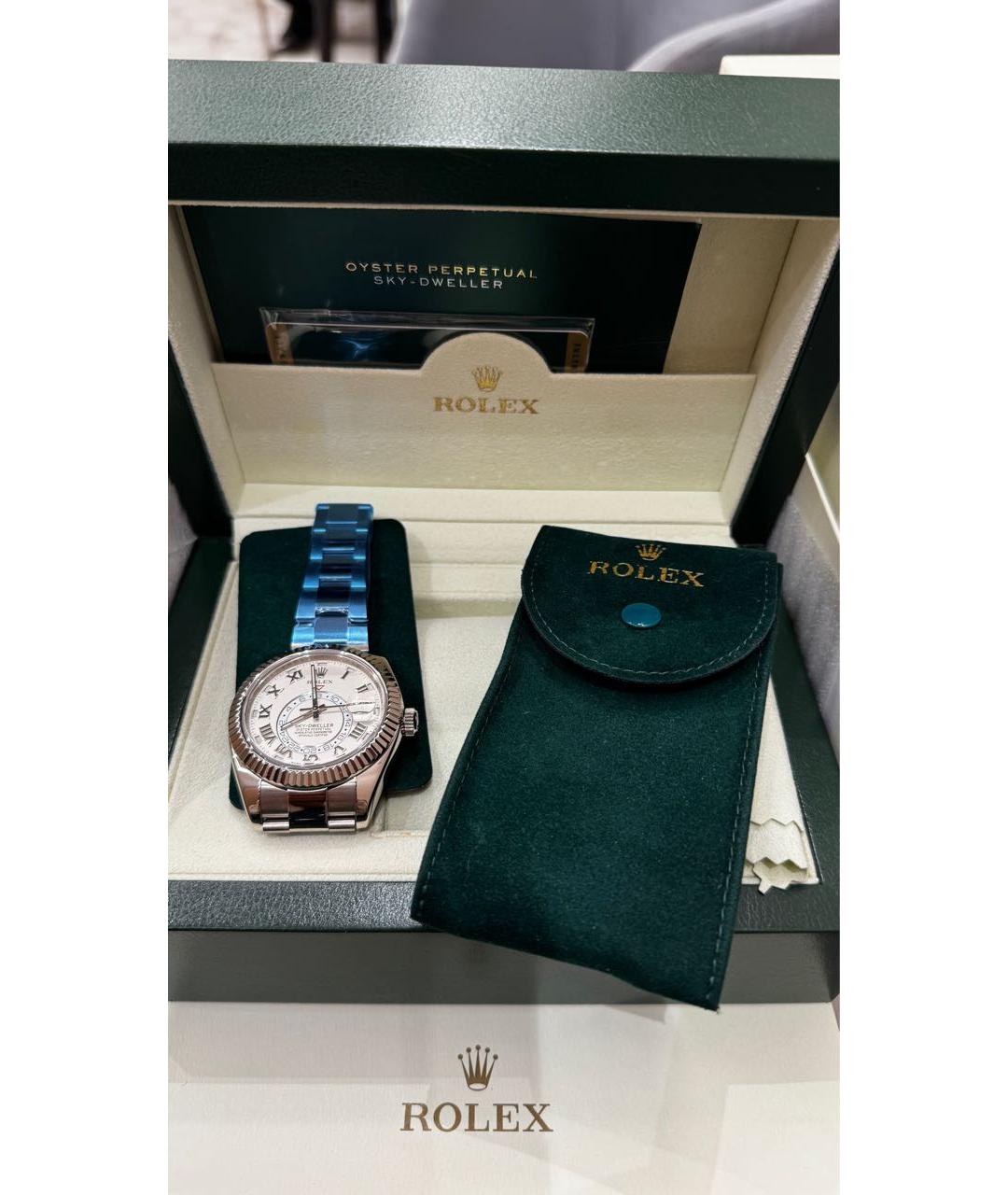 ROLEX Серебряные часы из белого золота, фото 5