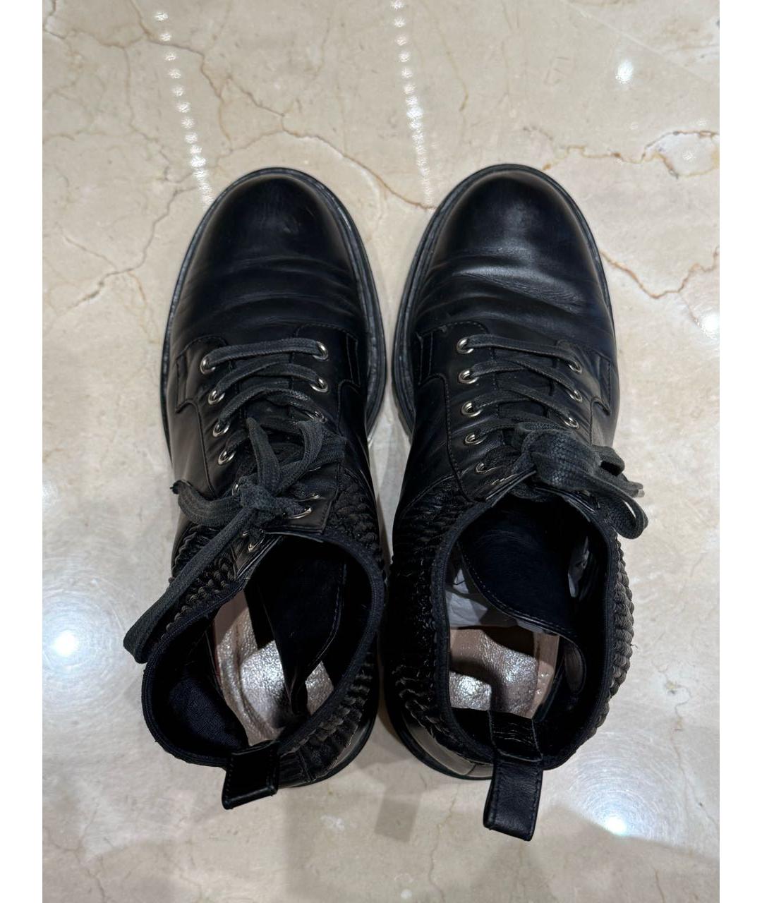 GIANVITO ROSSI Черные кожаные ботинки, фото 3