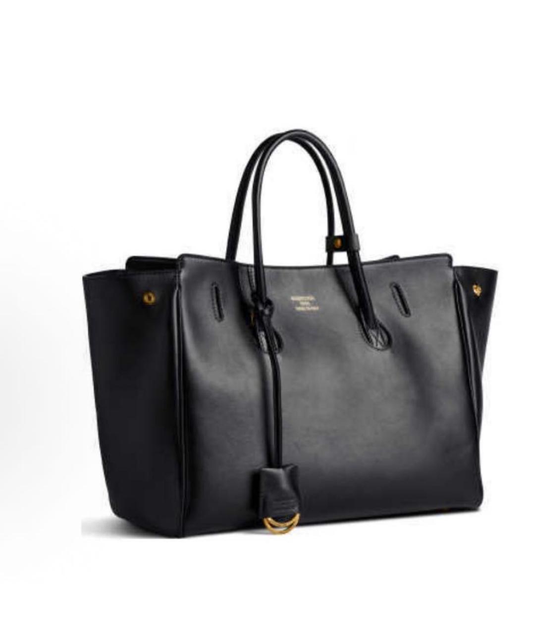 BALENCIAGA Черная кожаная сумка тоут, фото 3