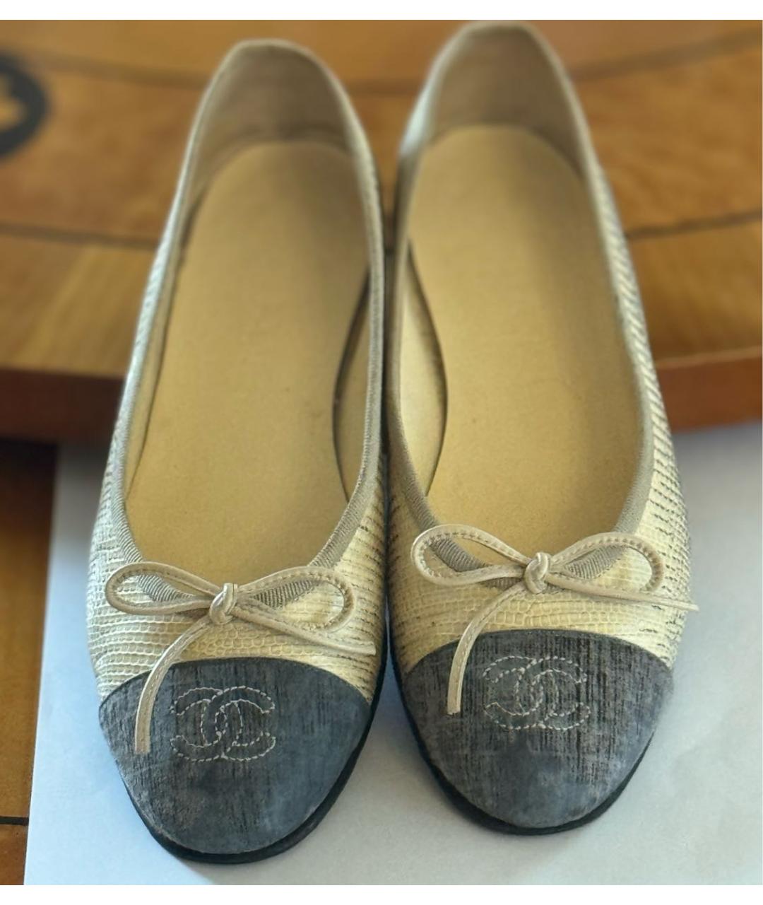 CHANEL Балетки из экзотической кожи, фото 2