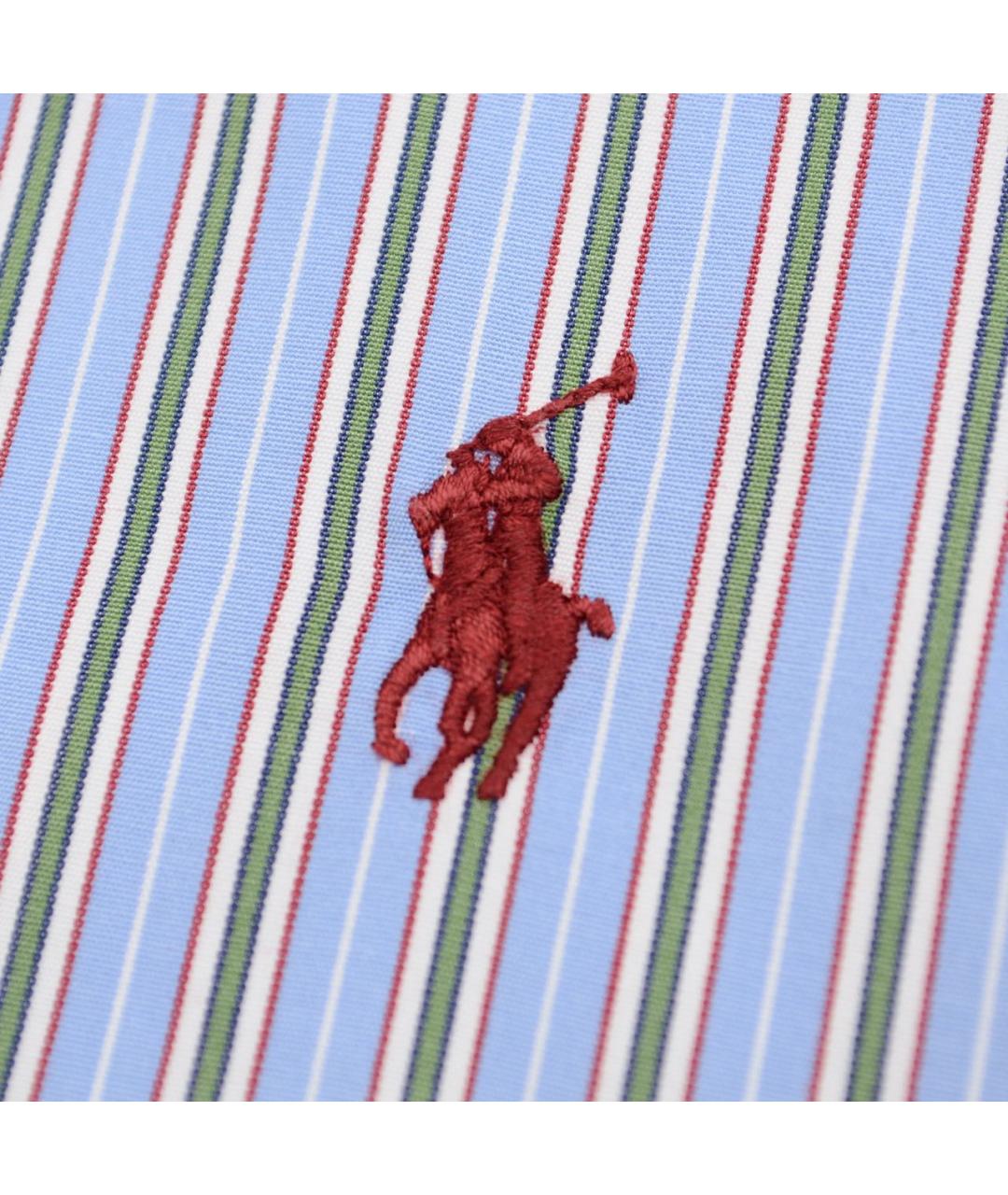 POLO RALPH LAUREN Голубая хлопковая классическая рубашка, фото 5