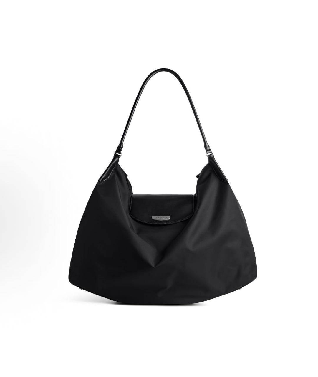 BALENCIAGA Черная тканевая сумка тоут, фото 5