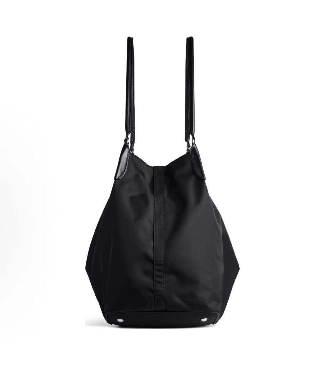 BALENCIAGA Черная тканевая сумка тоут, фото 3