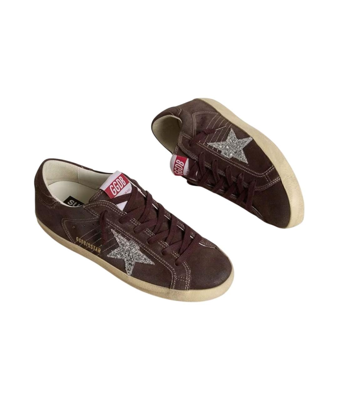GOLDEN GOOSE DELUXE BRAND Коричневые замшевые кеды, фото 2