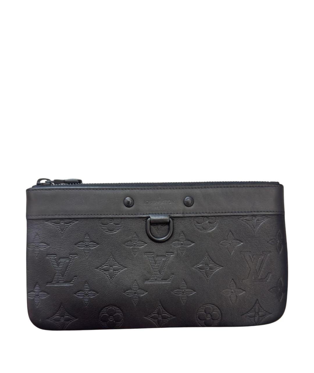 LOUIS VUITTON Черный кожаный кошелек, фото 1