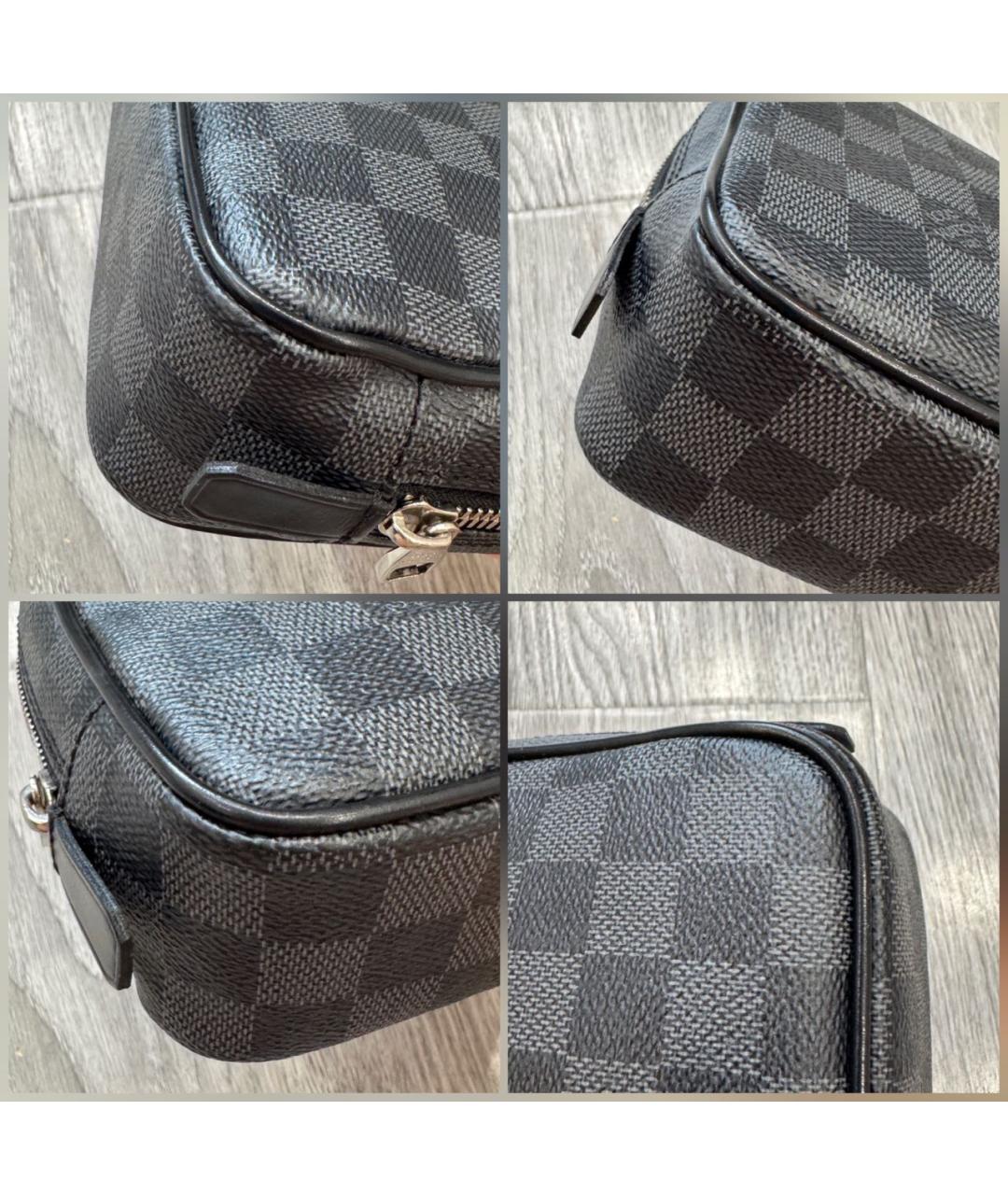 LOUIS VUITTON Черная барсетка, фото 7
