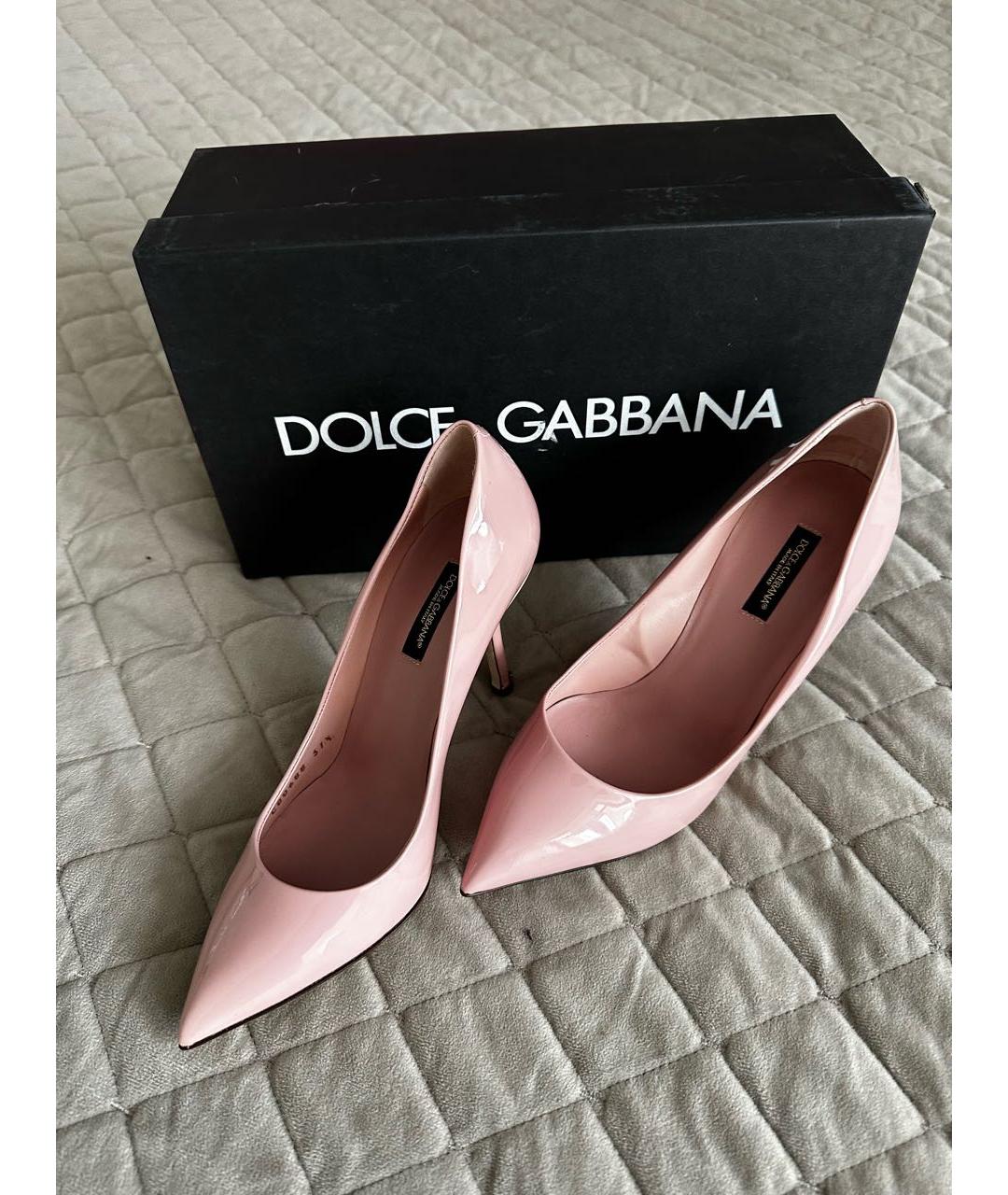 DOLCE&GABBANA Розовые туфли из лакированной кожи, фото 3