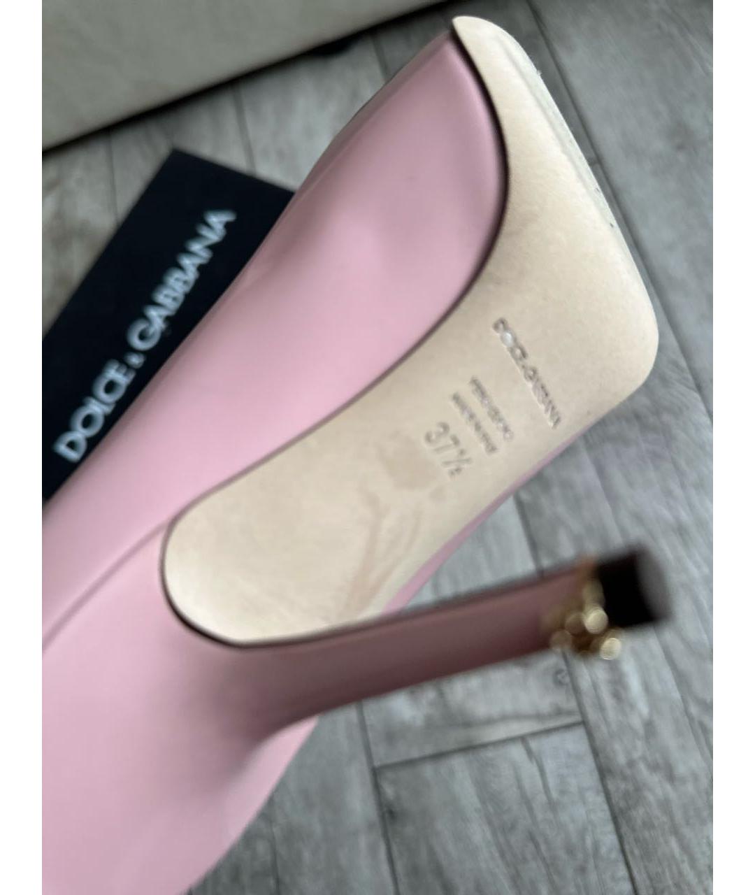 DOLCE&GABBANA Розовые туфли из лакированной кожи, фото 6