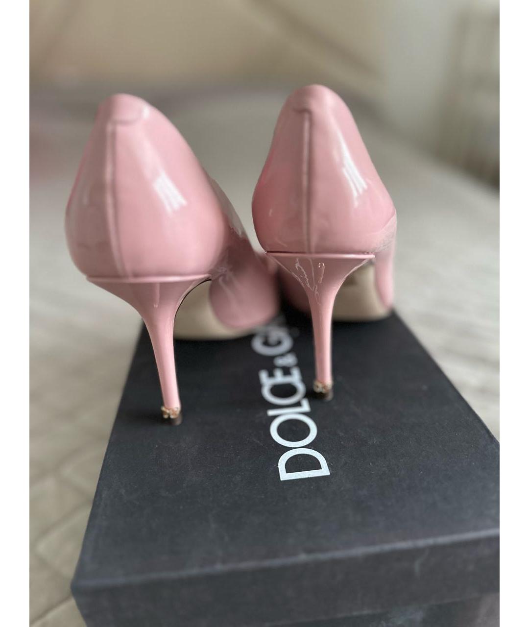 DOLCE&GABBANA Розовые туфли из лакированной кожи, фото 7