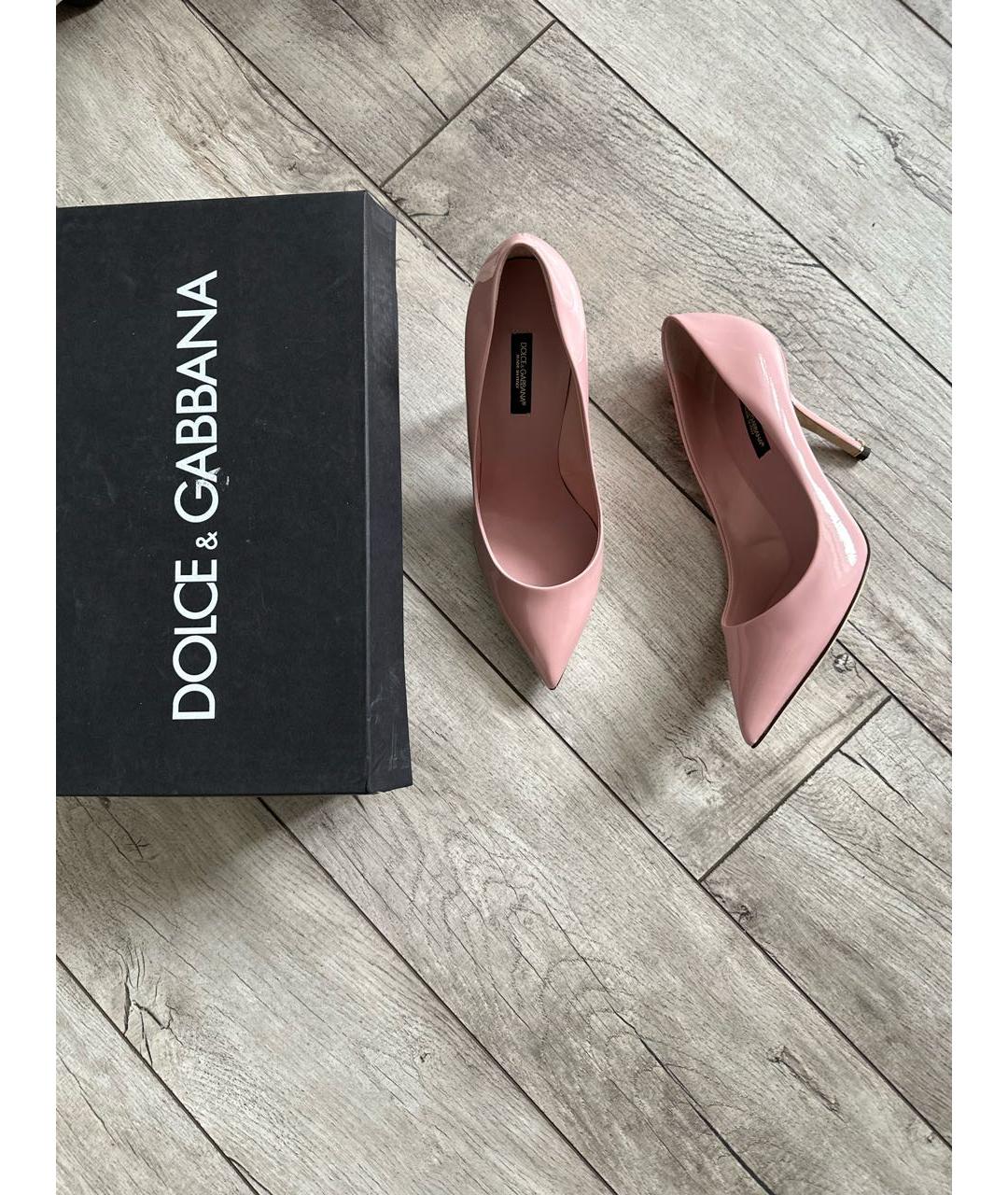 DOLCE&GABBANA Розовые туфли из лакированной кожи, фото 8