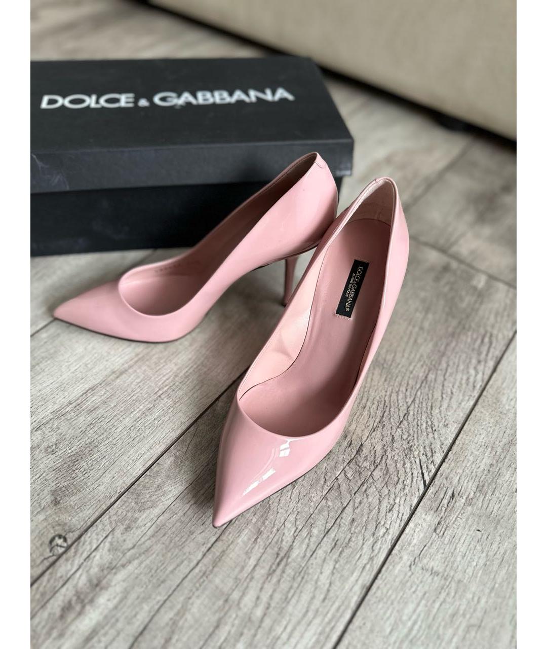DOLCE&GABBANA Розовые туфли из лакированной кожи, фото 4