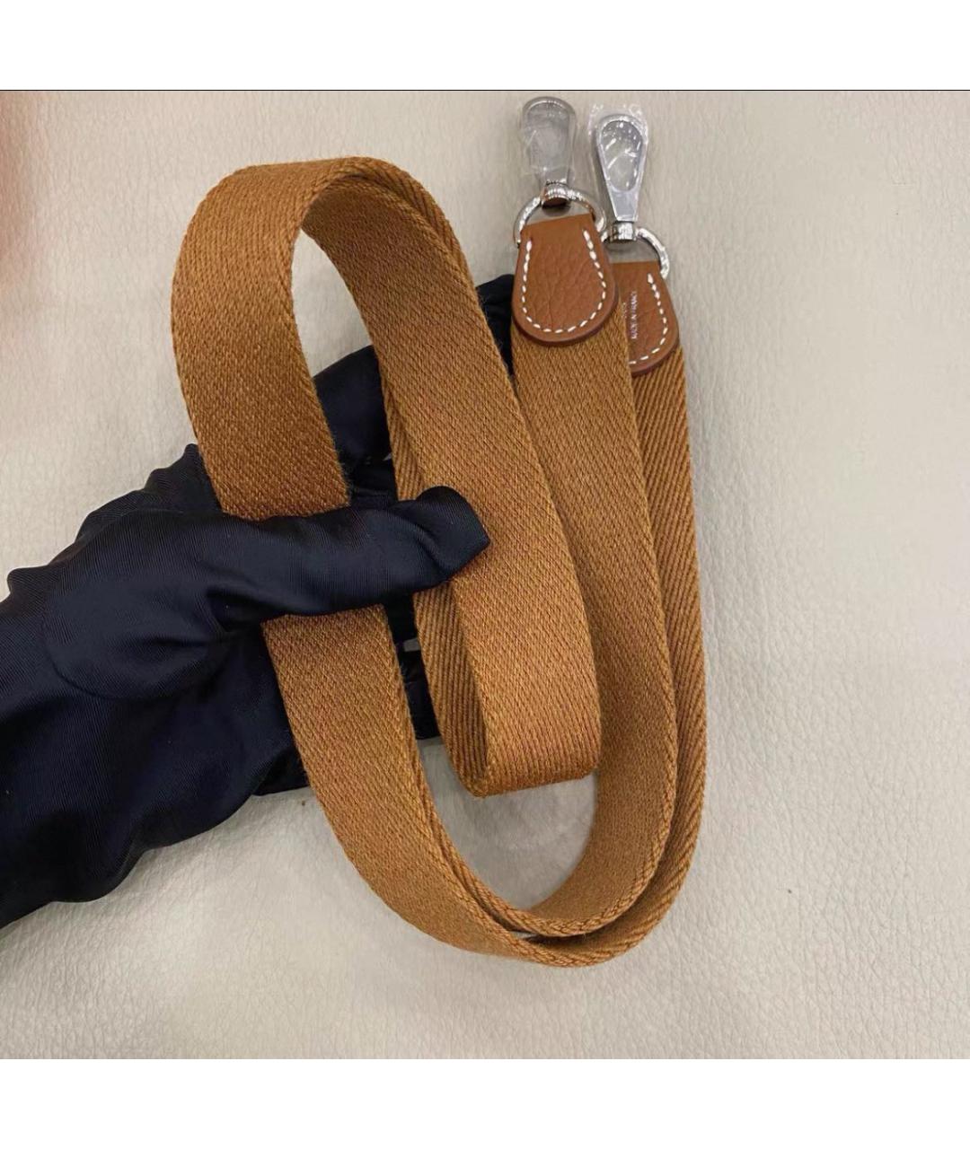 HERMES Коричневая кожаная сумка через плечо, фото 5