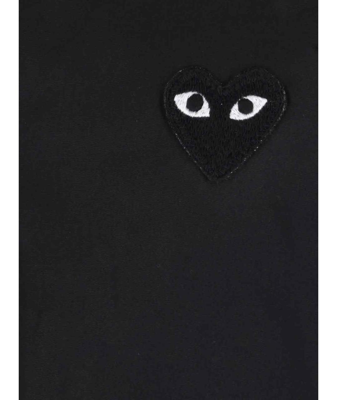 COMME DES GARÇONS PLAY Черная хлопковая рубашка, фото 3