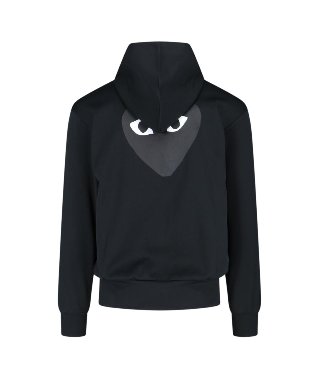 COMME DES GARÇONS PLAY Черный хлопковый джемпер / свитер, фото 2