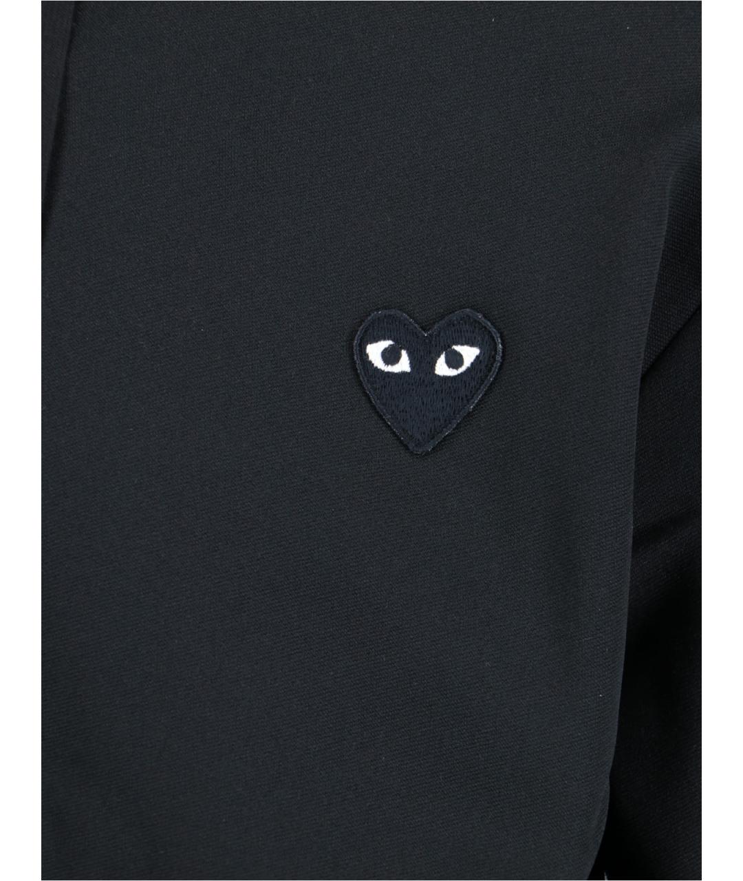 COMME DES GARÇONS PLAY Черный хлопковый джемпер / свитер, фото 3
