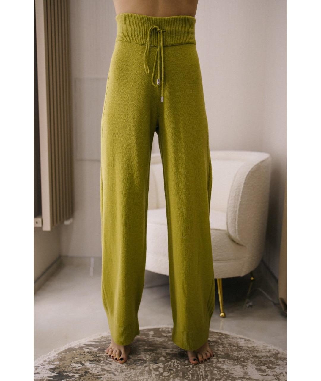 ERMANNO SCERVINO Зеленые вискозные прямые брюки, фото 7