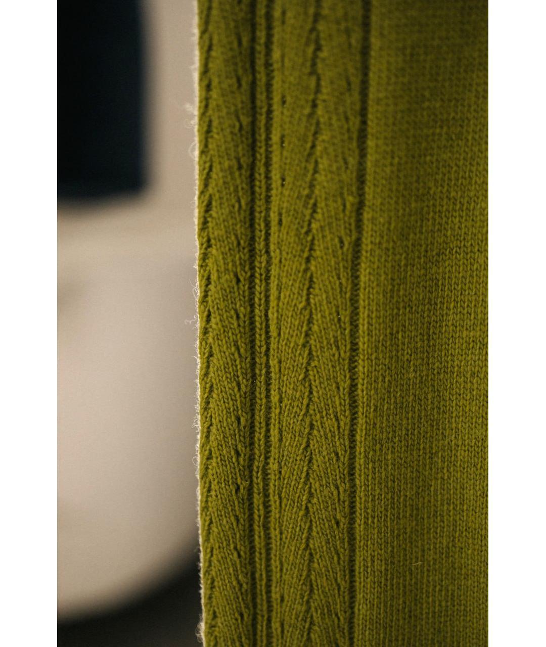 ERMANNO SCERVINO Зеленые вискозные прямые брюки, фото 5