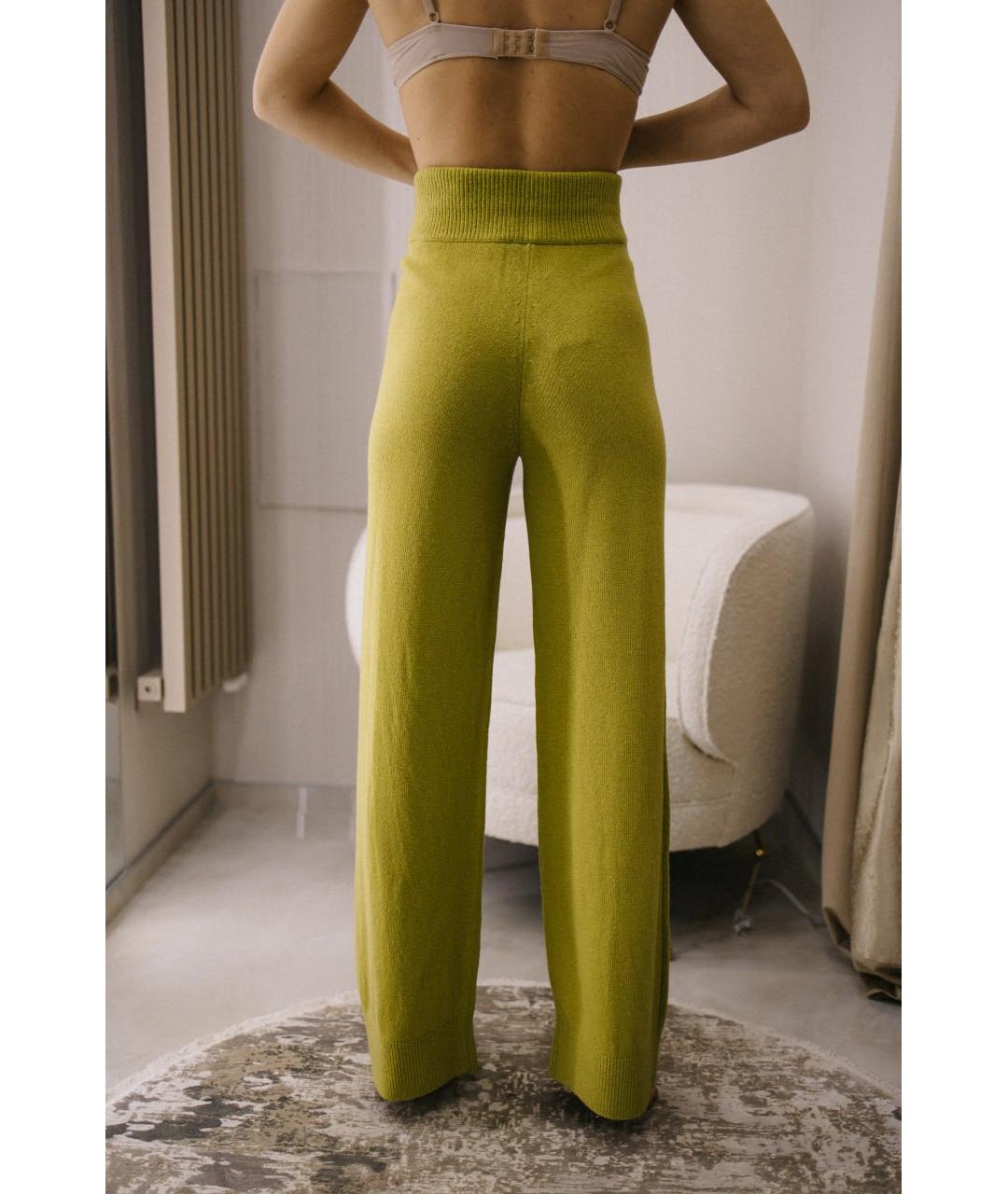 ERMANNO SCERVINO Зеленые вискозные прямые брюки, фото 2