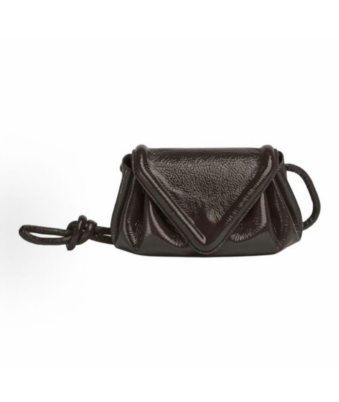 BOTTEGA VENETA Коричневая сумка через плечо из лакированной кожи, фото 1