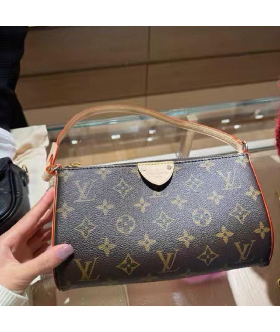 LOUIS VUITTON Коричневая кожаная сумка через плечо, фото 3