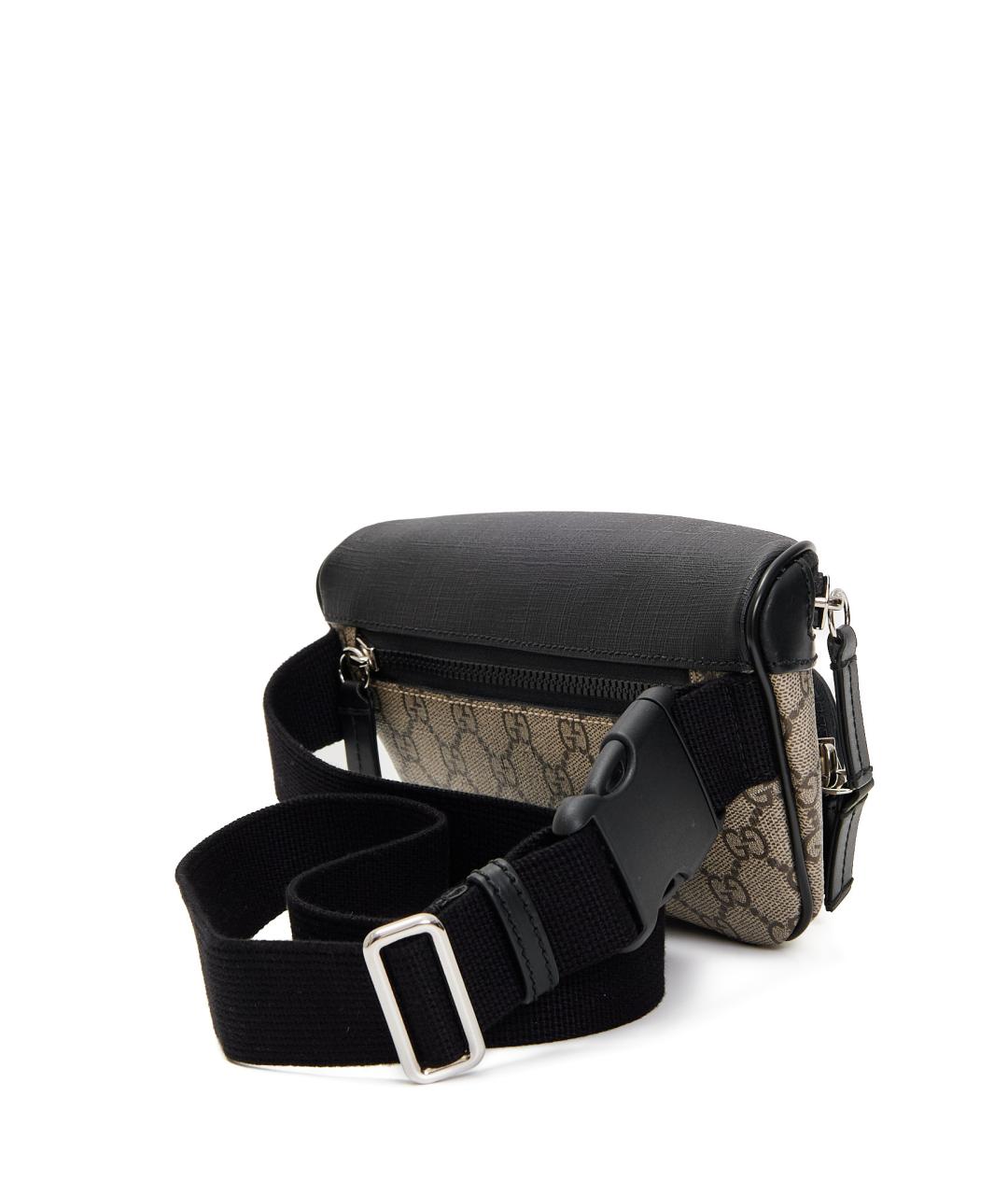 GUCCI Бежевая кожаная поясная сумка, фото 3