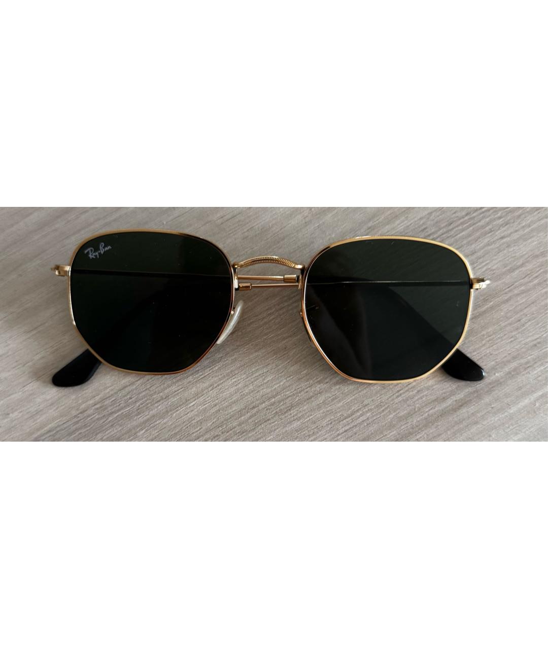 RAY BAN Черные металлические солнцезащитные очки, фото 4