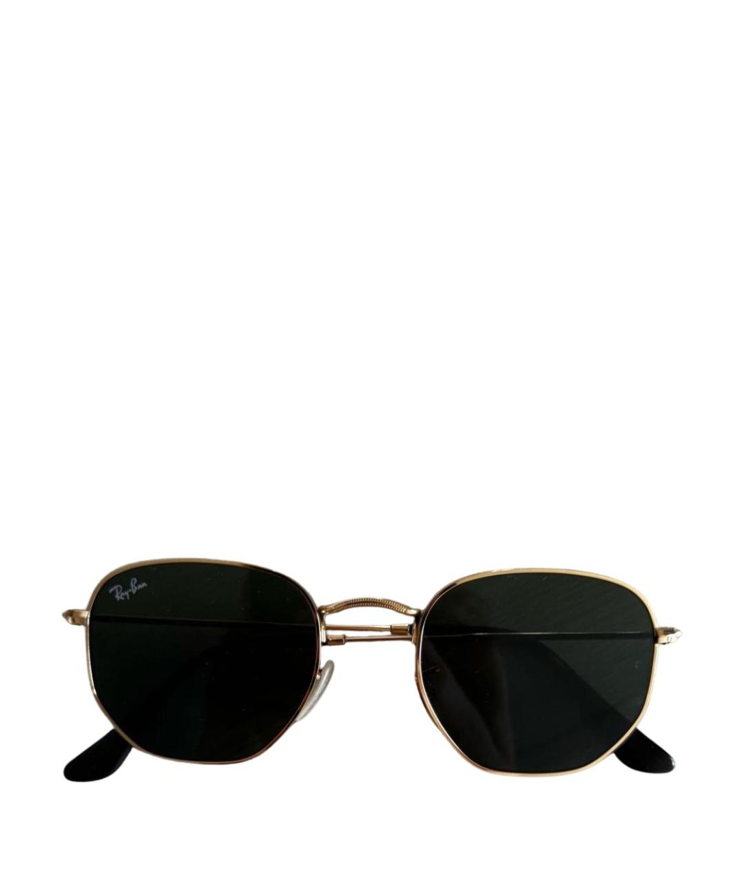 RAY BAN Черные металлические солнцезащитные очки, фото 1