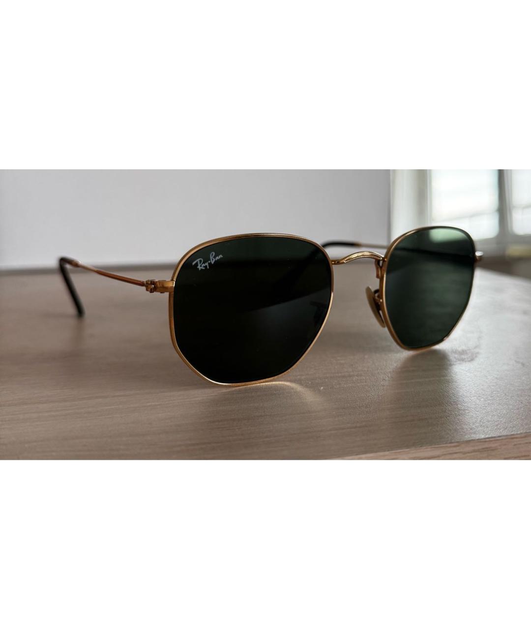 RAY BAN Черные металлические солнцезащитные очки, фото 2