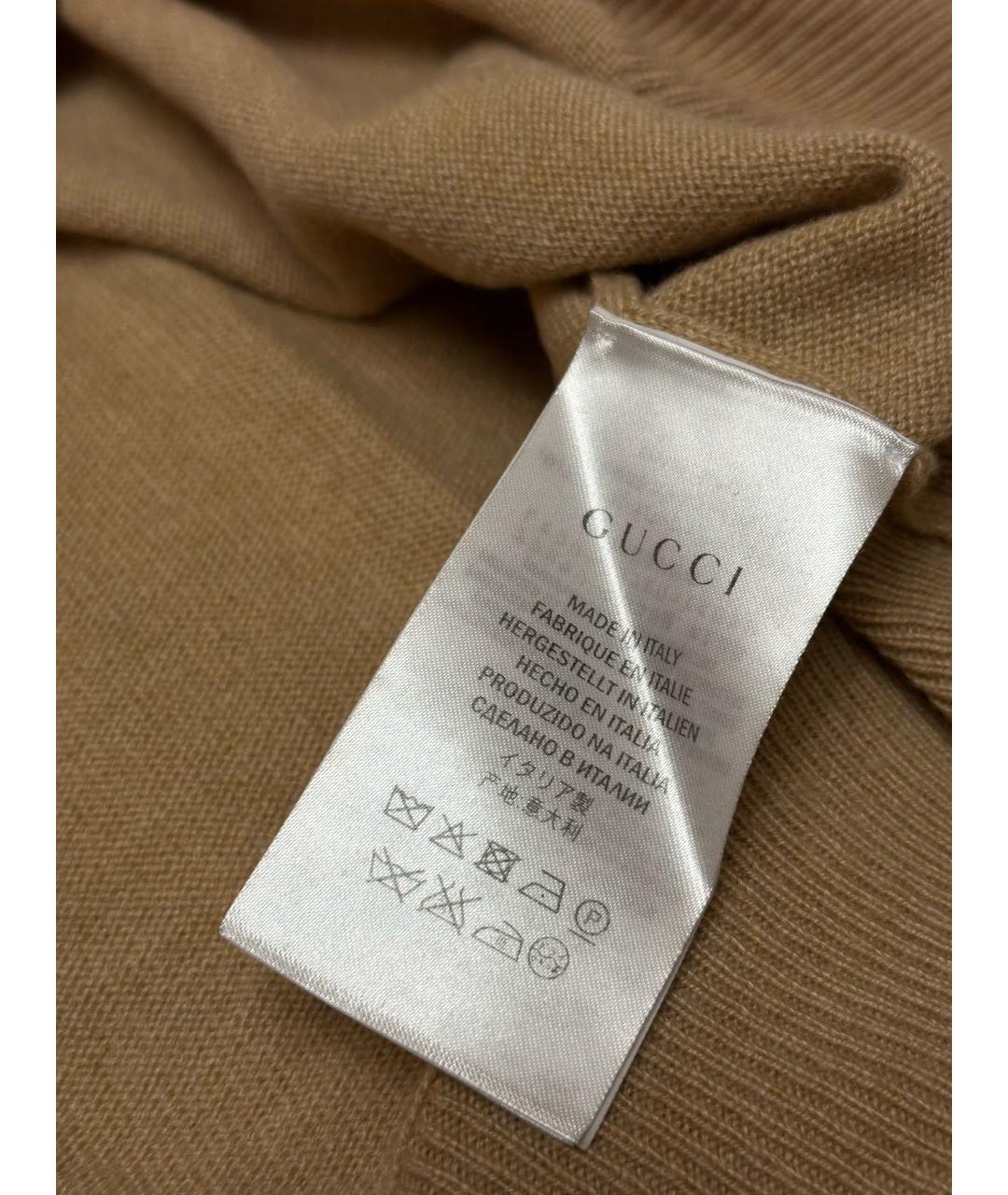 GUCCI Бежевый кашемировый джемпер / свитер, фото 4