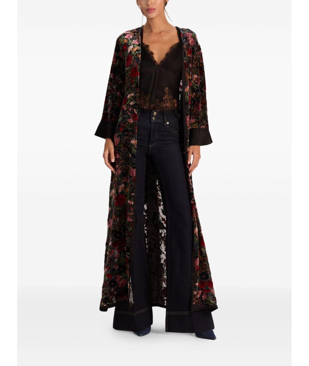 ALICE+OLIVIA Черное вискозное платье, фото 2