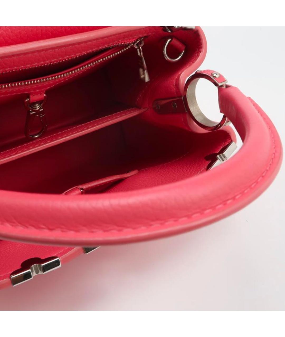 LOUIS VUITTON Розовая кожаная сумка тоут, фото 6