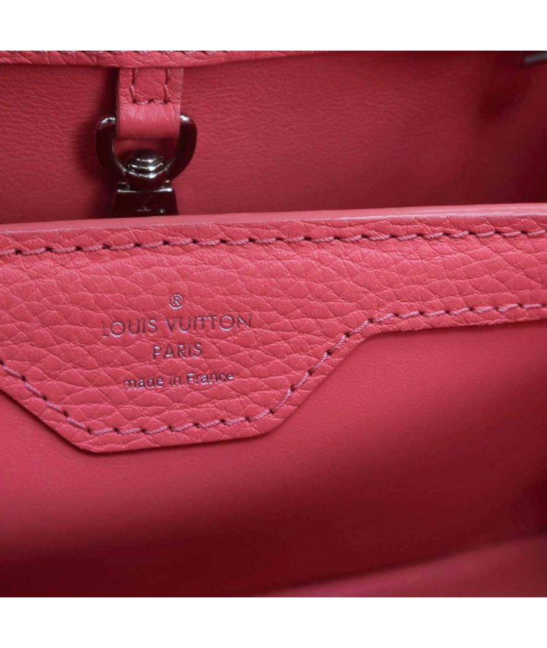 LOUIS VUITTON Розовая кожаная сумка тоут, фото 7