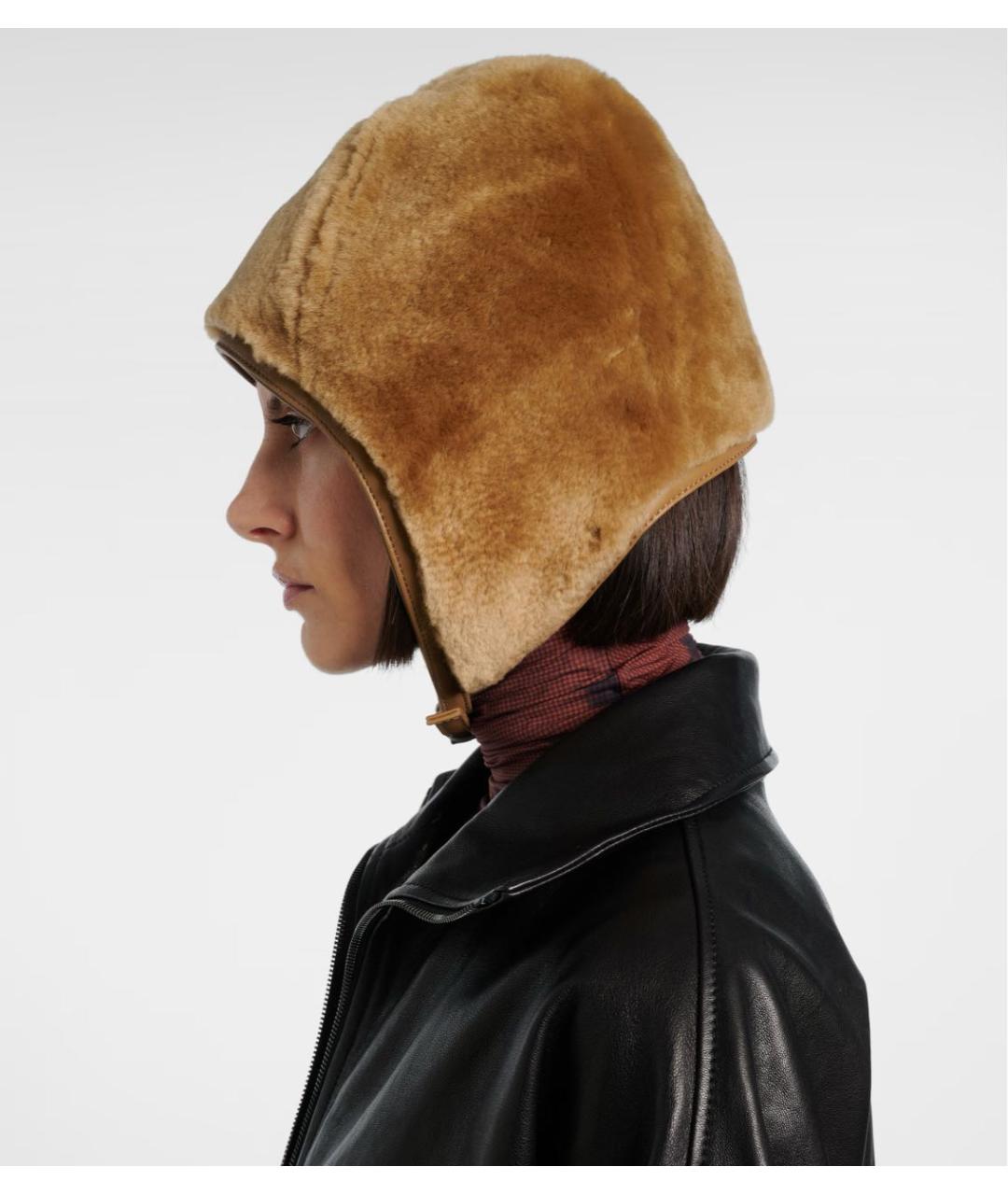 ACNE STUDIOS Коричневая шерстяная шапка, фото 5