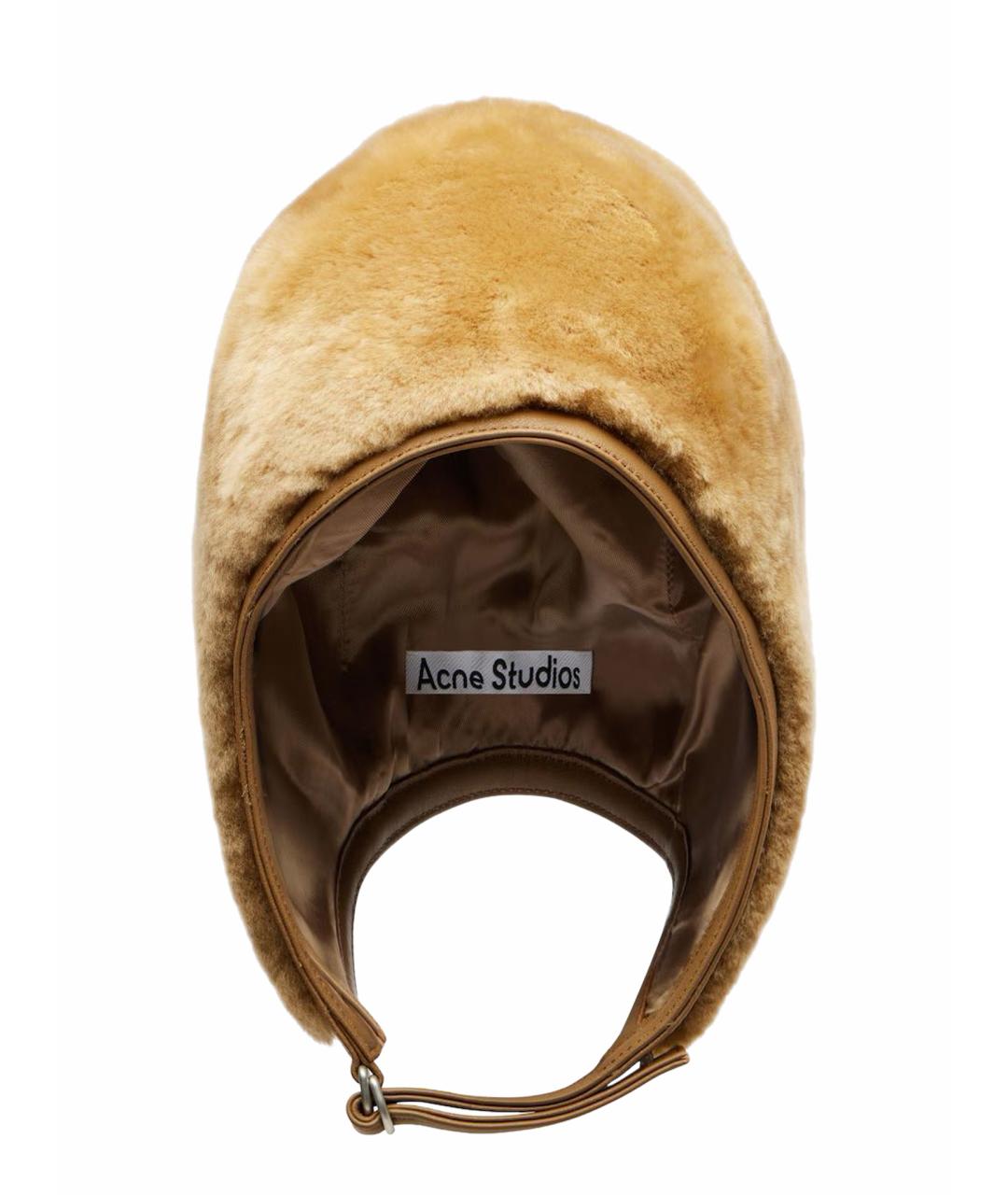ACNE STUDIOS Коричневая шерстяная шапка, фото 1