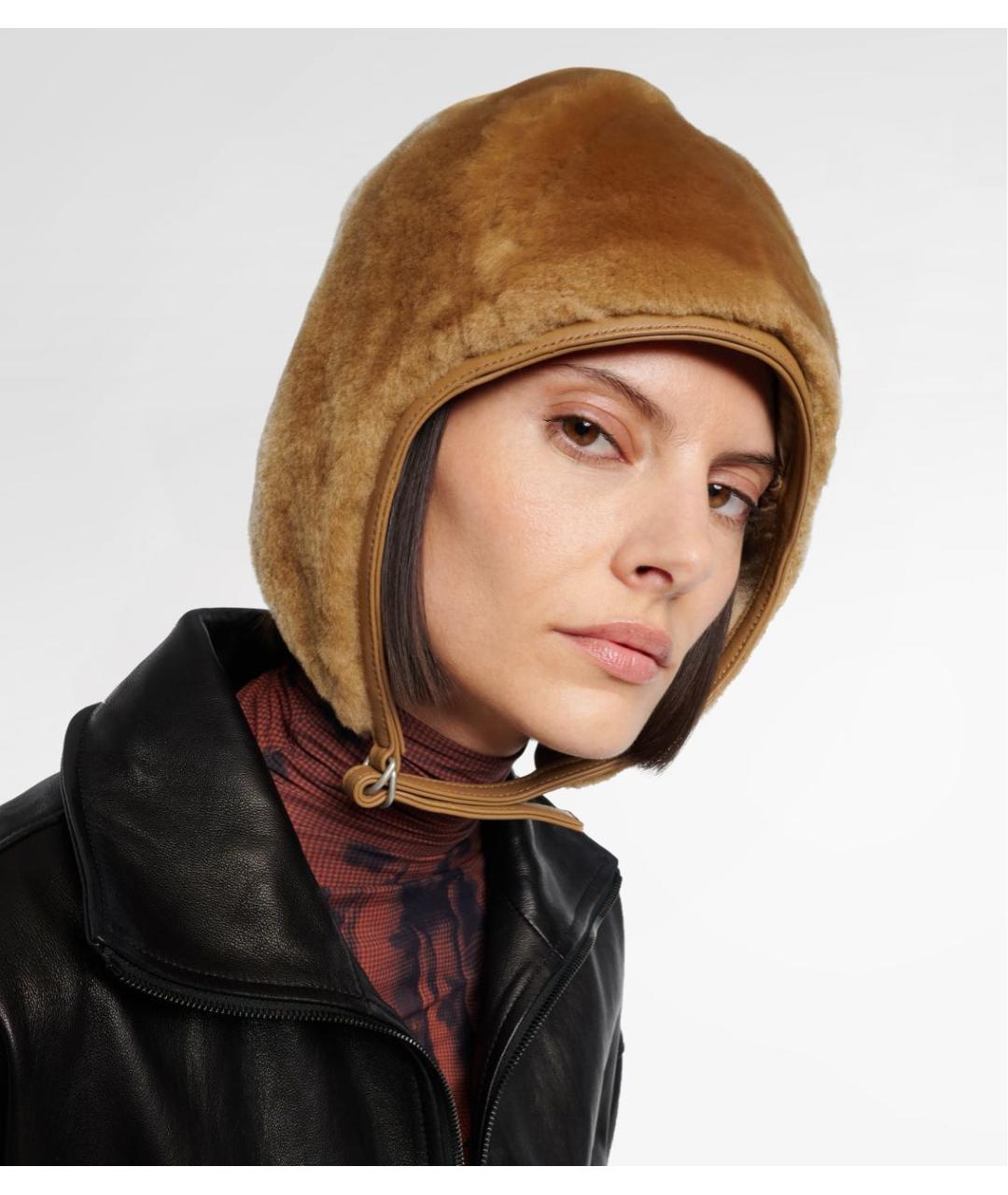 ACNE STUDIOS Коричневая шерстяная шапка, фото 2